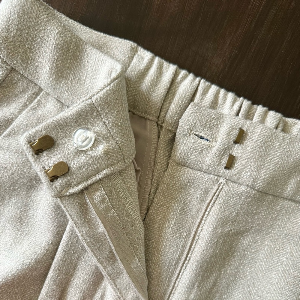 Old Navy Beige Wide Leg Trousers | M | Cozy | Fall Winter | Normcore Preppy Chic - Picture 11 of 13
